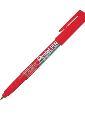 pentel PEN NMF50-B 日本飞龙油性笔 0.5mm 细芯红色记号笔