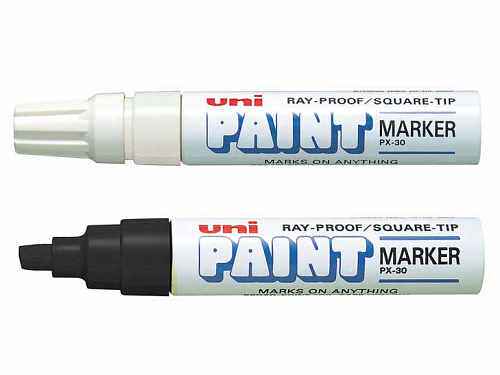 uni PAINT MAKER PX-30 三菱油漆笔 扁头粗字