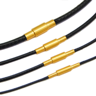 黄金色扭扭扣项链绳 挂绳首饰绳 蜡绳玉佩水晶黄金吊坠绳