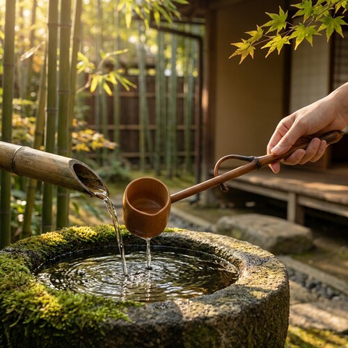 日式纯竹柄分茶勺茶汤勺煮茶勺茶道配件竹制酒提子打酒器水勺水瓢