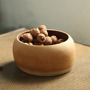 全手工竹碗干果盘家用竹茶碗水果盘茶点盒瓜子零食点心盘收纳碟子