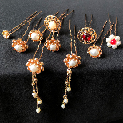 点缀唐风头饰明制汉服小花簪子