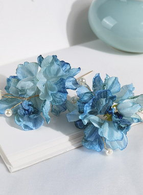 汉服古装唐风明制发饰小u钗森系花朵清新发钗 古风日常百搭超气质