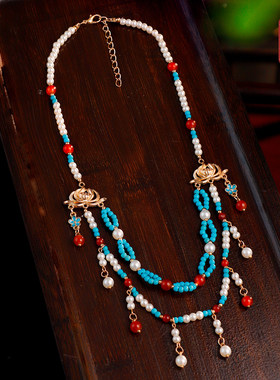 古风汉服复古多层项链