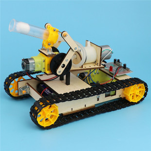 科技小制作遥控加农炮坦克履带车模型八通遥控科学发明创客