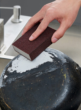 日本NISHIKI金刚砂海绵擦神器纳米魔力擦厨房擦锅底除黑垢擦铁锈