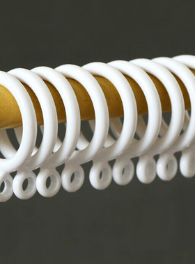 加厚窗帘挂钩环床帘挂环圈圈环罗马杆扣环圈环浴帘纯白吊环扣圈