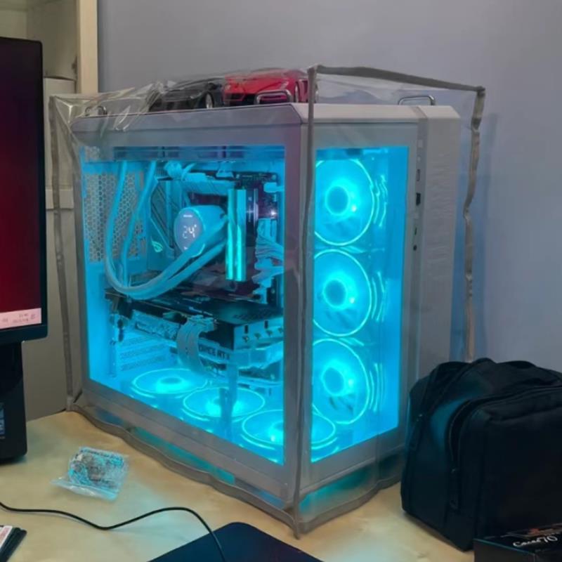 上新台式电脑主机透明PVC防尘罩游戏机箱遮灰尘盖子