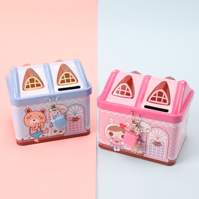 马口铁存钱罐卡通零钱罐金属摆件儿童玩具创意小孩朋友学生小礼品