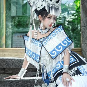 彝族服装苗家印象棉麻刺绣2025新