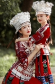 苗族服装 服饰 土家族舞台演出服特色摄影写真新款 女亲子装 苗家盛装