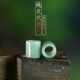 纯天然翡翠A货直桶珠7mm大孔4mm柱子缅甸玉石豆青管珠diy文玩D132