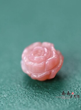 天然南红玛瑙牡丹花散珠手工配饰
