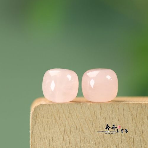 天然花瓣粉水晶10mm老型珠