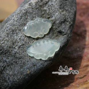 天然玉锁岫玉锁牌玉坠手工制作项圈项链玉佩天然玉石吊坠挂件Y41