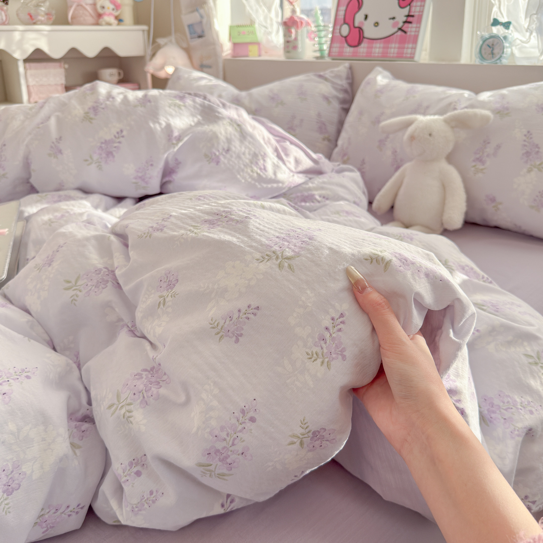 A类双层纱床上四件套纯棉全棉新款卡通床单被套罩学生宿舍三件套4,床上用品,床品套件/四件套/多件套,淘宝优惠券,粉丝福利购,淘宝优惠卷