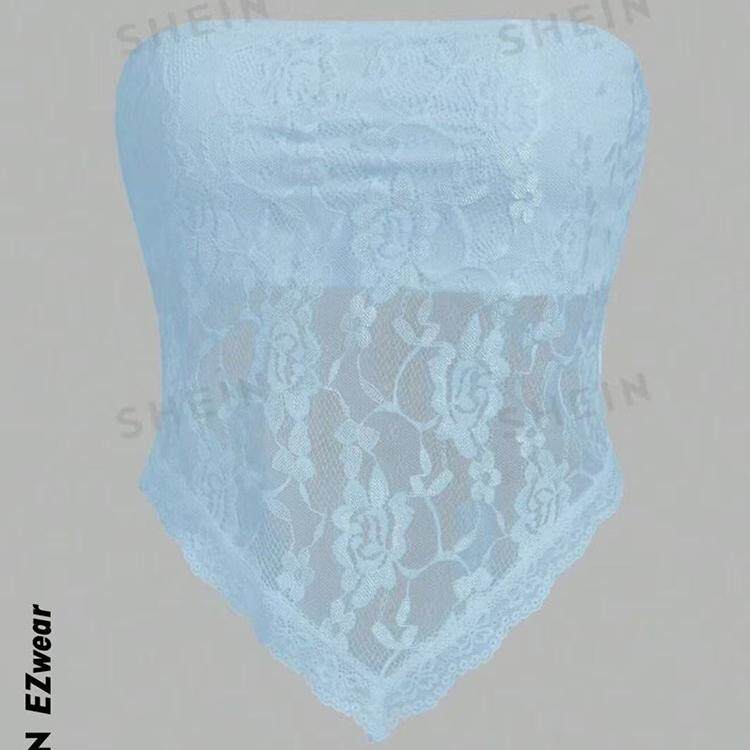 欧美时尚新款辣妹性感露背蕾丝百搭修身抹胸复古紧身纯色女装上衣