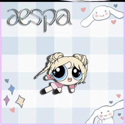aespa周边飞天小女警系列宁艺卓金玟庭柳智敏吉赛尔Q版徽章胸针
