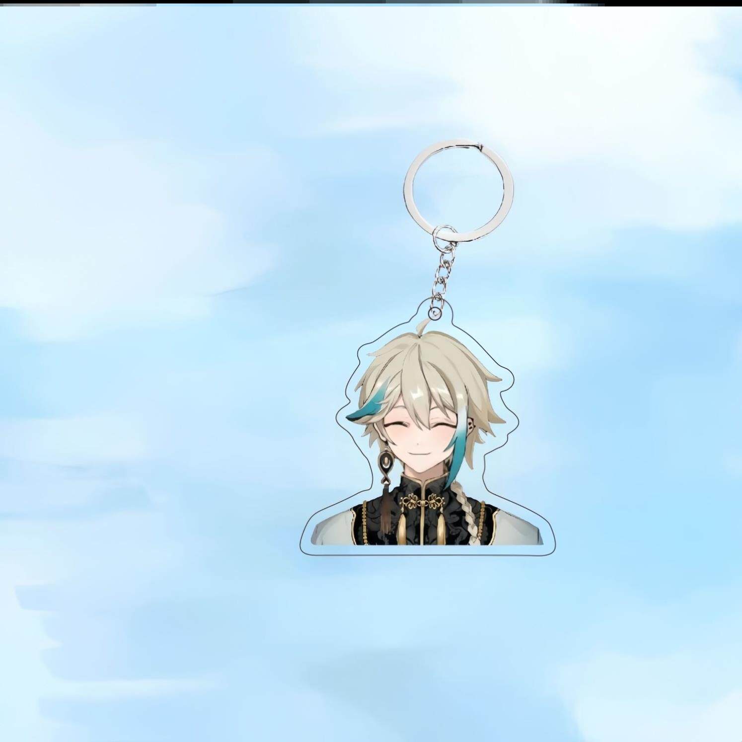 vtuber同人阿萨Aza钥匙扣卡通动漫虚拟主播阿萨Aza精美书包挂饰