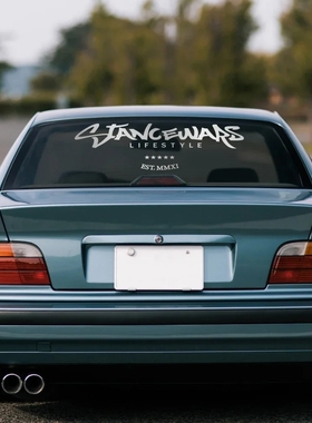 包邮前后风挡 Stancewars 前风挡JDM贴纸汽车个性改装车窗装饰贴