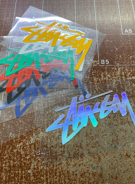 包邮个性stussy斯图西潮牌改装拉花车贴汽车贴花文字车身贴反光贴