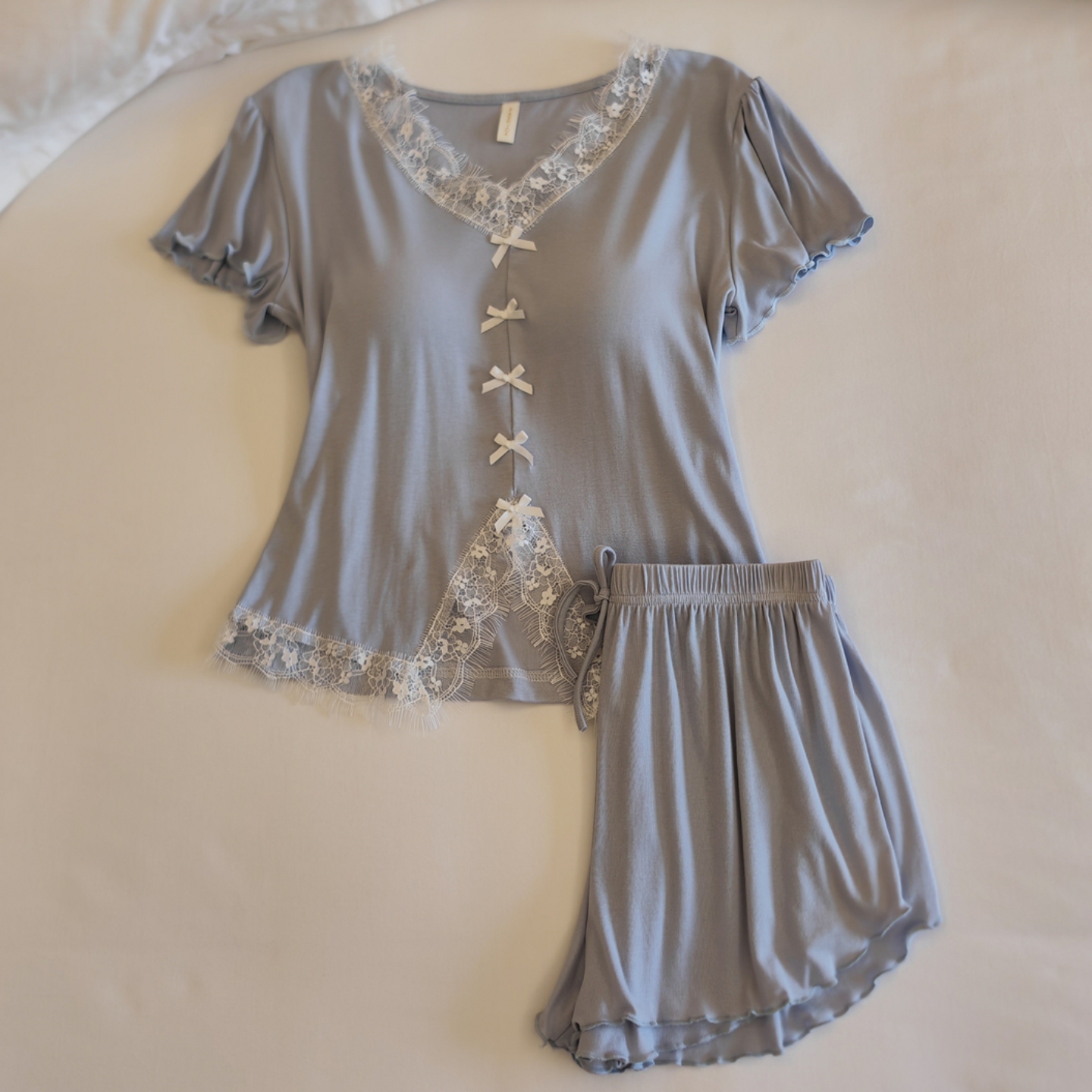 莫代尔睡衣女士夏季短袖裤