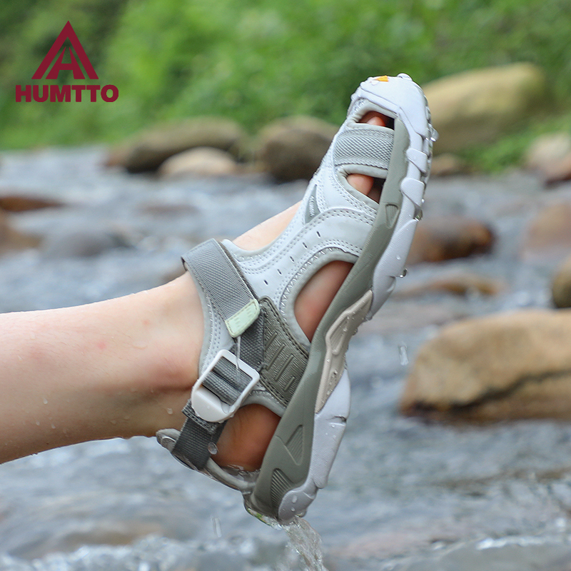 悍途沙灘涼鞋女包頭軟底防滑