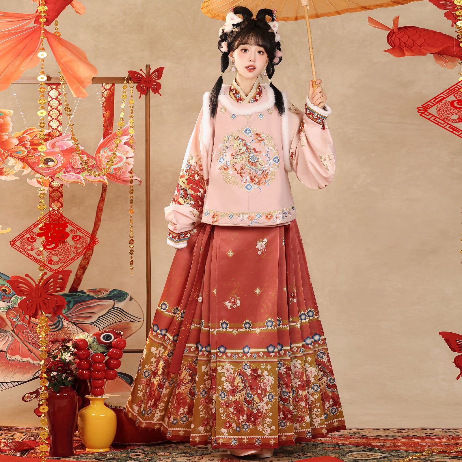 新款神马一线原创汉服女明制马面