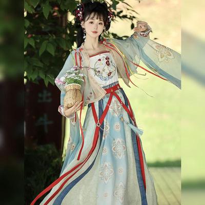 【凌妙妙】国风汉服女仙气汉元素对襟半臂齐腰裙日常显瘦春秋套装