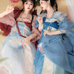 新款原创花满园唐制汉服女国风对襟衫齐胸破裙日常仙气夏季姐妹款