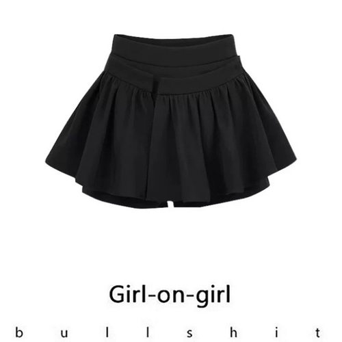 辣妹高腰A字短裤裙女春