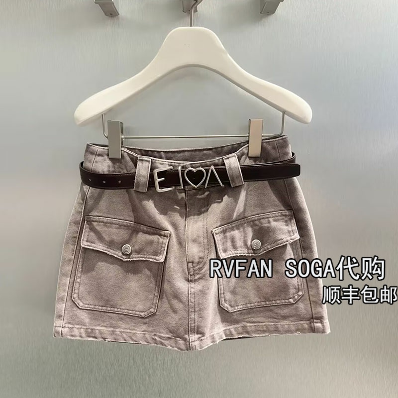 REVANYAYA芮范雅2025秋季新款小个子半身裙女工装短裙子R71502309