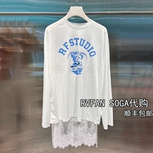 REVANUEUE芮范奴2025秋季 白色T恤女两件套上衣R70802037 新款 长袖