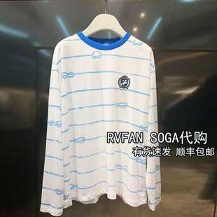 休闲长袖 条纹T恤女X小上衣R11001211 新款 REVANYAYA芮范雅2026夏季