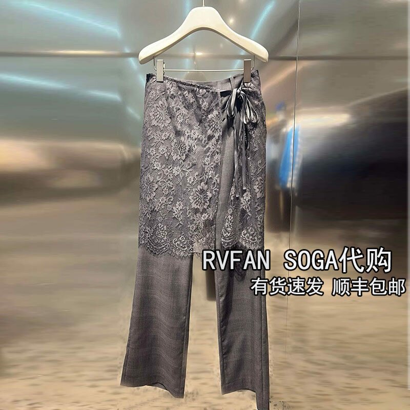 REVANYAYA芮范雅2026夏季新款屁帘直筒休闲西裤女长裤子R11301241