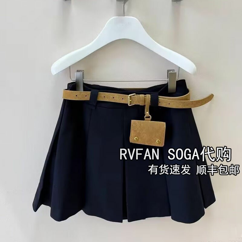 REVANYAYA芮范雅2026冬新款小个子百褶半身裙女A字短裙R91501106