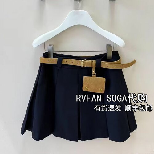 REVANYAYA芮范雅2026冬新款小个子百褶半身裙女A字短裙R91501106