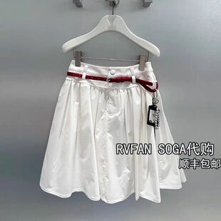 REVANYAYA芮范雅2025早秋季 小个子半身裙女白色裙子R71503349 新款