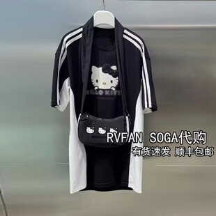 REVANYAYA芮范雅2026夏季新款小个子黑白拼色T恤连衣裙R31101310