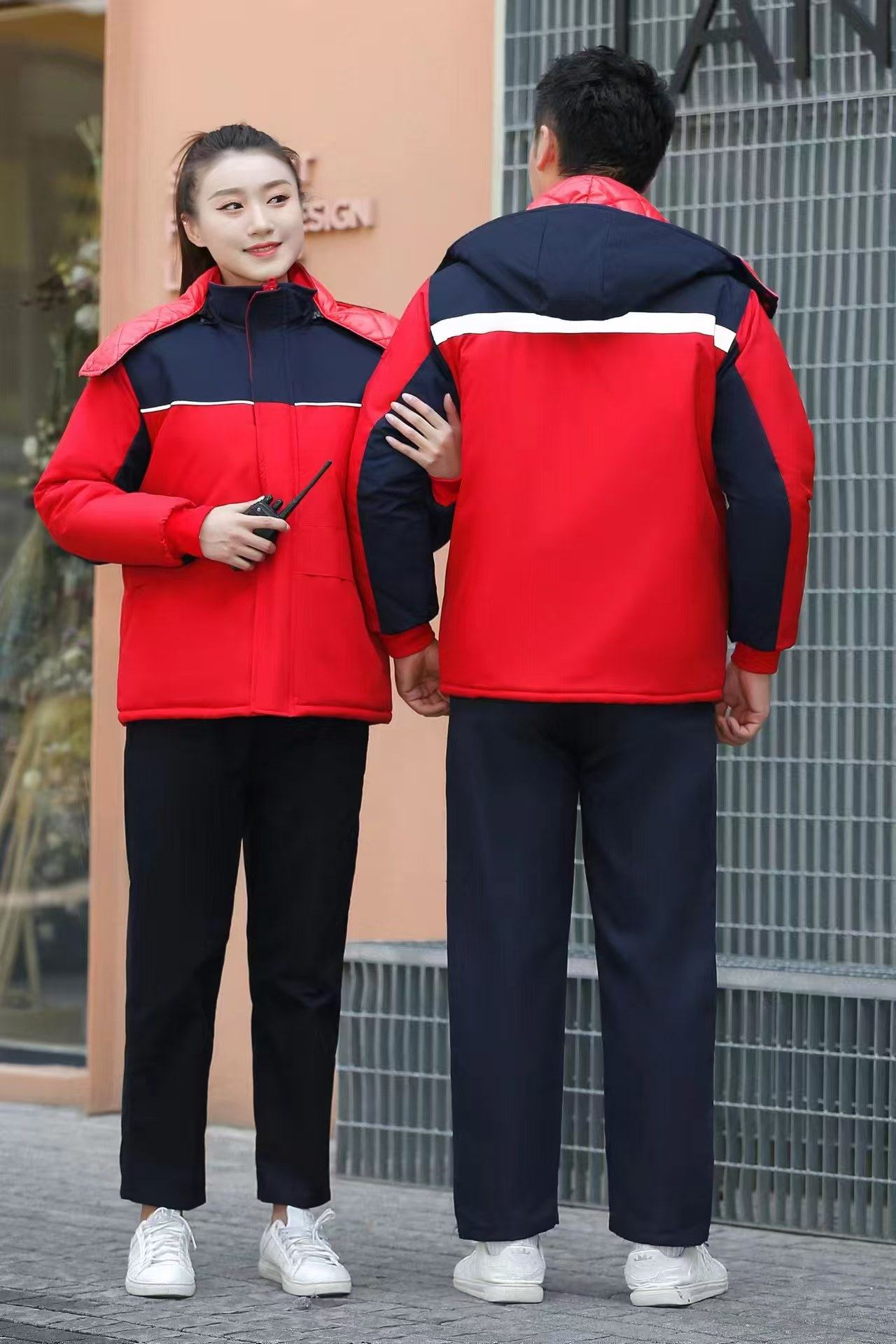防静电一体棉服男女春秋款劳保服工装汽修工人建筑工程服电焊厂服