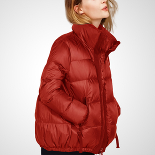 2026冬季时尚轻薄羽绒服外套简约短款百搭保暖上衣洋气休闲面包服