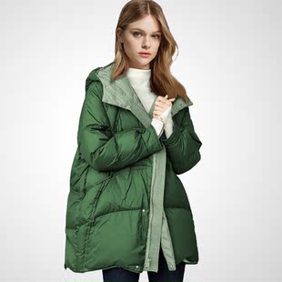 兰卡时尚加厚连帽羽绒服女2026年冬装新款宽松加厚高级感保暖外套