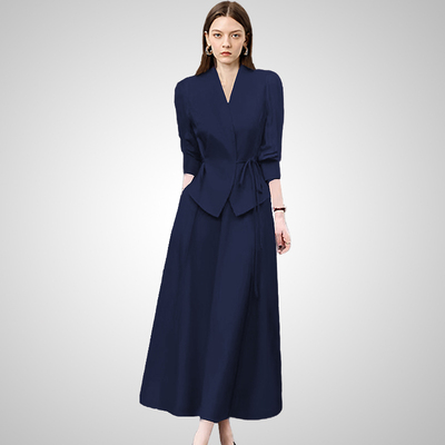 兰卡时尚法式高级感气质套装裙2025秋新款别致漂亮收腰上衣半身裙