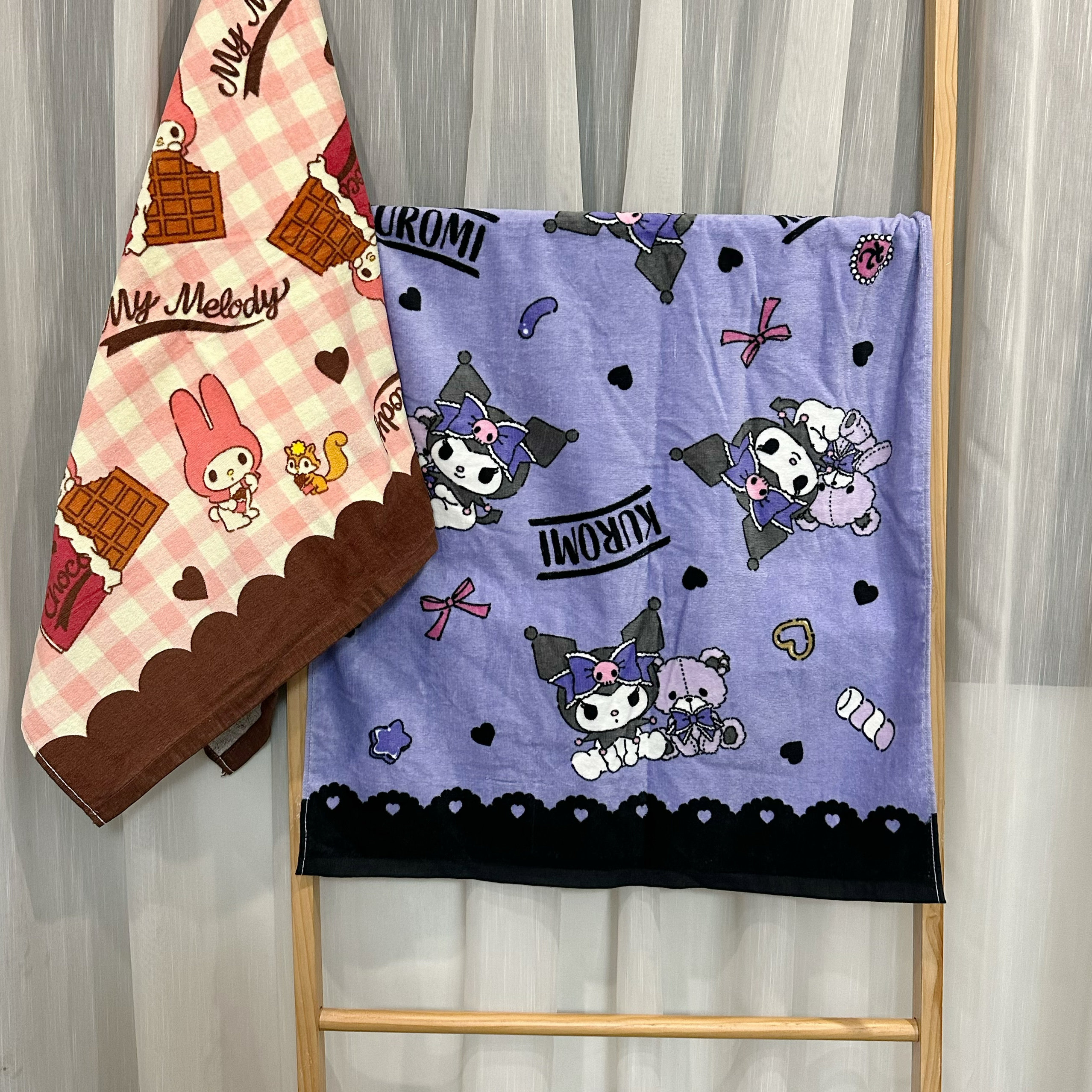 小浴巾纯棉库洛米美乐蒂吸水柔软可爱卡通60*120cm 微瑕图片