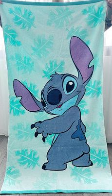 加大厚实史迪仔stich 纯棉大浴巾男女游泳水世界沙滩巾90*165cm