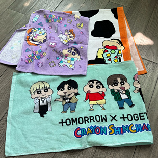 毛巾纯棉小新蜡笔可爱卡通擦脸巾面巾 男女情侣柔软吸水