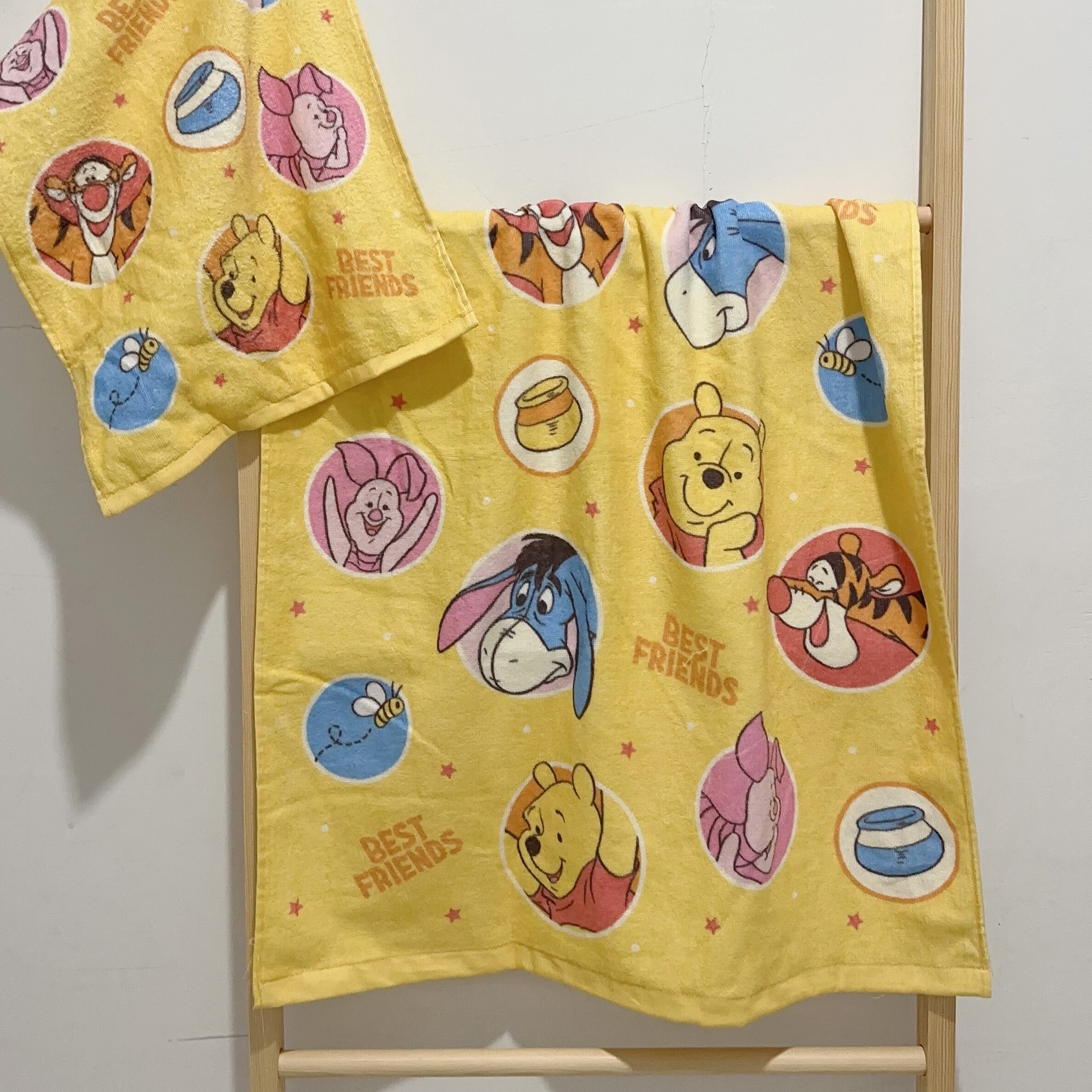 噗噗浴巾纯棉可爱卡通柔软吸水 儿童浴巾成人洗澡大毛巾 微瑕