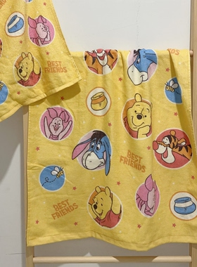 噗噗浴巾纯棉可爱卡通柔软吸水 儿童浴巾成人洗澡大毛巾 微瑕