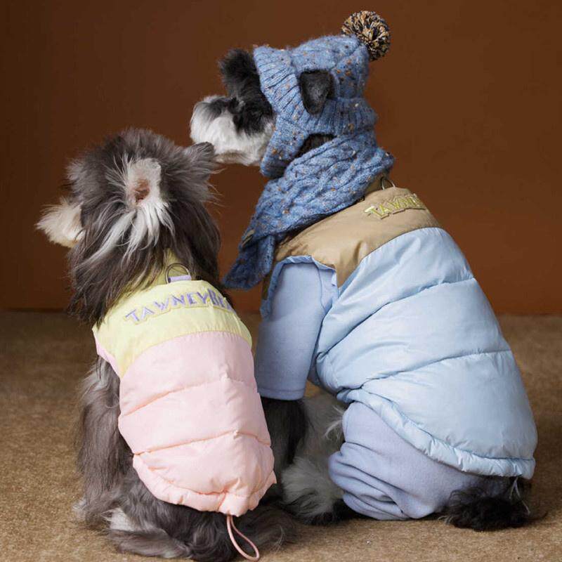汤尼熊小狗狗羽绒服雪纳瑞泰迪比熊约克夏猫咪无袖羽绒马甲秋冬款