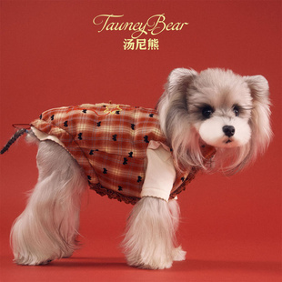 汤尼熊宠物衣服秋冬款狗狗羽绒马甲雪纳瑞比熊腊肠柴犬猫咪羽绒服